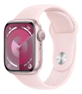 Apple Watch Series 9 Gps  Caixa Rosa De Alumínio  41 Mm  Pulseira Esportiva Rosa-clara  M/g